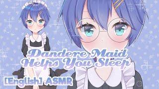 [ASMR]  Your Dandere Maid Helps You Sleep  [Binaural/Hair Brushing]