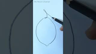 Continuous One Line Draw Lemon Fruit | One line art  #shorts #art