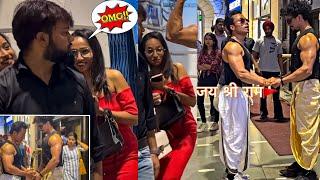 Dhoti Bodybuilder’s Shirtless Amazing Public Reaction || जय श्री राम  || Fitness Master Deepak