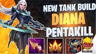 WILD RIFT | *NEW* CRAZY TANK DIANA BUILD PENTAKILL | Challenger Diana Gameplay | Guide & Build