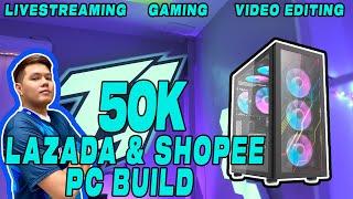 Lazada Shopee 50k PC Build For Livestream/Gaming/Editing