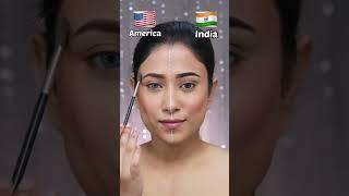 Indian Vs American Makeup Look | #shorts | SUGAR⁩ Cosmetics