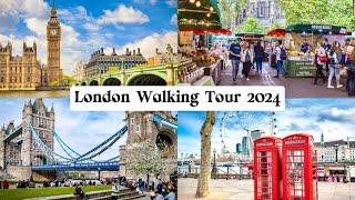 Central LONDON City Tour 2024 l Virtual Walking Tour of London City  #london #uk