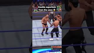 WWE 2K22 - Double superkick from the usos 