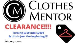 123 items purchased from Clothes Mentor Clearance - $350 into $2000 (ish)