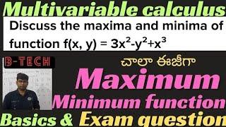 maximum and minimum|multivariable calculus|basics|introduction|btech #btech #maximum #minimum