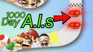 AI vs. AI: Mario Kart Wii Battle Royale (1000 DAYS OF SELF-PLAY)