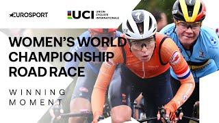 FANTASTIC FINALE  | Women's Road Race World Championships 2024  Winning Moment | Eurosport Cycling