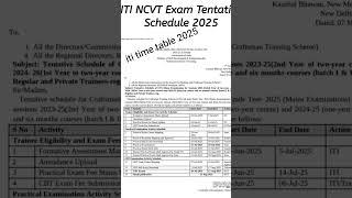 #ITI TIME TABLE 2025.. #itiexam #global #globaliti #itinews # #education #exam #job