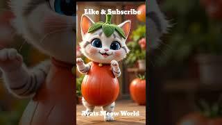  Playful Kitty in a Tomato Costume | Funny & Cute Animated Cat