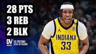 Myles Turner vs Pistons 28 pts 3 reb 2 blk | Jan 16, 2025 | Regular Season