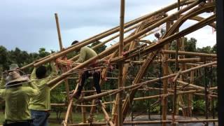 Bamboo Sala under construction in Lamphun by Chiangmai Life Construction (CLC)