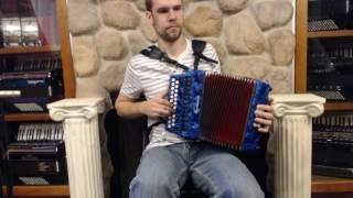 2347 - Blue Sarasota Dancemaster B C Diatonic Accordion MM 23 8 $995