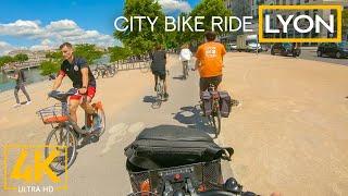 Exploring LYON on Two Wheels - 4K UHD City Bike Tour