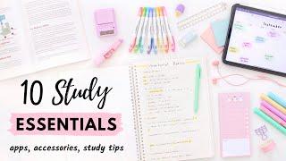 10 Study Essentials for online school ‍ Desk accessories & study tips for students!