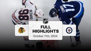 Blackhawks at Jets | October 11, 2024 | NHL Full Game Highlights