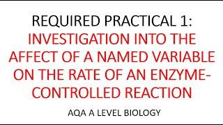 REQUIRED PRACTICAL 1 (AS) - AQA A LEVEL BIOLOGY