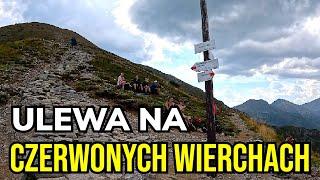 CZERWONE WIERCHY, nieudane wejście po NAGŁEJ BURZY pomiędzy Chudą Przełączka i Ciemniakiem!