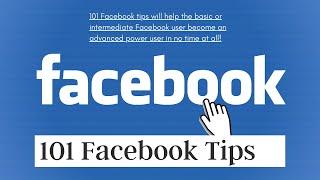 101 Facebook Tips