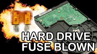 HARD DRIVE FUSE BLOWN! No power, Not spinning PCB repair and data recovery