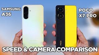 Samsung A36 vs POCO X7 Pro SPEED TEST & CAMERA Comparison | Zeibiz