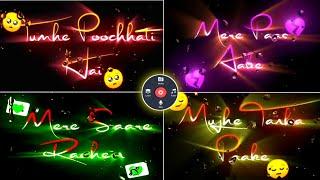 New Viral Black Colorful Lyrics Video Editing Kinemaster | Cool Tech Mukesh ||