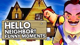 THE BEST AND FUNNIEST HELLO NEIGHBOR MOMENTS | Hello Neighbor Alpha Funny Moments Compilation