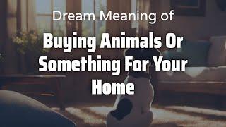 Buying Animals Or Something For Your Home Dream Meaning & Symbolism | Interpretation Psychology