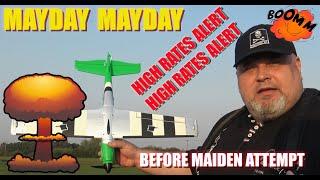 MAYDAY-HIGH RATES-MAYDAY-HIGH RATES Durafly MFX Racer Before maiden flight attempt