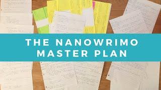 The Nanowrimo master plan - Nanowrimo 2019