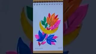 "How to Draw a Beautiful Moon Behind Leaves | Easy Step-by-Step Tutorial | Drawing with Tasnia"
