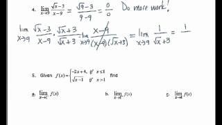 Techniques of Evaluating Limits 4