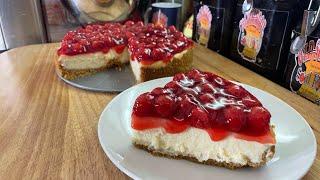 ONE OF THE MOST POPULAR CHRISTMAS DESSERTS/OLD SCHOOL CHERRY CHEESECAKE/VLOGMAS DAY 17