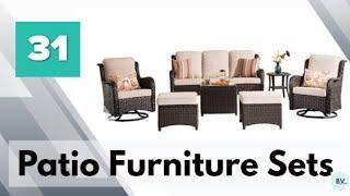 Outside Patio Furniture Ideas - Compilation of 31 different options for outdoor patio furniture.