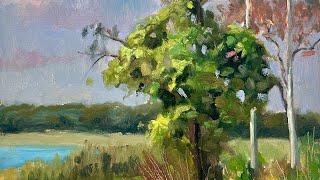 Simple Landscape in Oils! Simple and Loose Step by Step