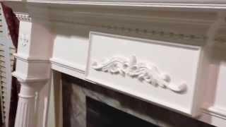 The Williamsport Mantel -  Fluted Columns & Fleur-De-Lis Appliques