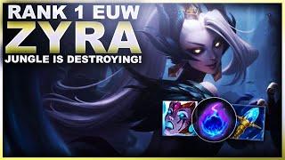 RANK 1 EUW IS DESTROYING ON ZYRA JUNGLE... SHOULD YOU PLAY HER? | League of Legends