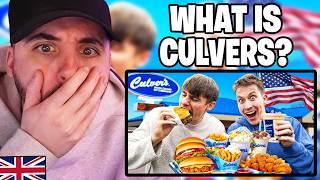 Brit Reacts to Two Brits try Culvers in America for the first time!