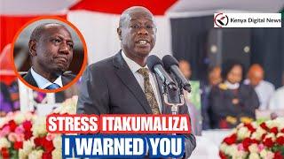 Former DP Gachagua delivers another speech that will add more stress to President Ruto!!