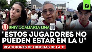 HINCHAS de UNIVERSITARIO reaccionan a derrota en el CLÁSICO: "Esto RECIÉN COMIENZA, muchachos"