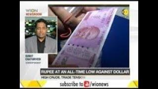 Rupee at an all-time low against dollar