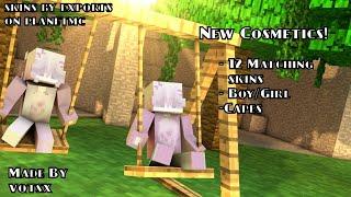 12 Matching MCPE Skinpack | Capes | Works on HIVE! | vqtsx