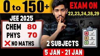 JEE Mains 2025: SCORE 0 to 150+ with PHYSICS & CHEMISTRY| 6 JAN - 21 JANUARY Complete Roadmap