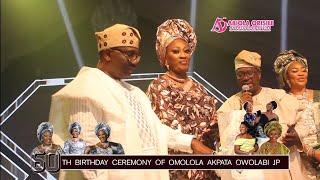 LOLA AKPATA THE DYNAMIC CEO OF OJ&T & CNN REPRESENTATIVE CELEBRATE 60TH BIRTHDAY CEREMONY GRANDSTYLE