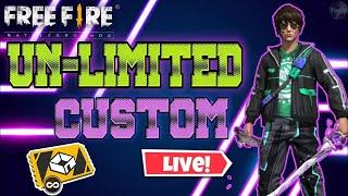 Unlimited Custom With Pc Player Free Fire live stream in hindi #freefirelive #freefire #freefiremax