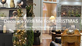 Decorate with Me For Christmas | Christmas Decorate with me | New Rug and Home Decor