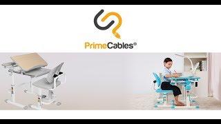 PrimeCables® Children's Multi-Functional Ergonomic Height Adjustable Desk & Chair Set - Grey