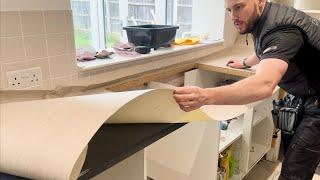 FIXING A BROKEN KITCHEN WITH VINYL WRAP