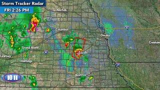 Radar loop as severe storm moved through Nebraska