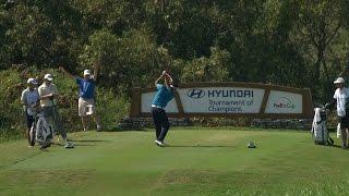 Bubba Watson goes long off the tee on No. 10 at Hyundai